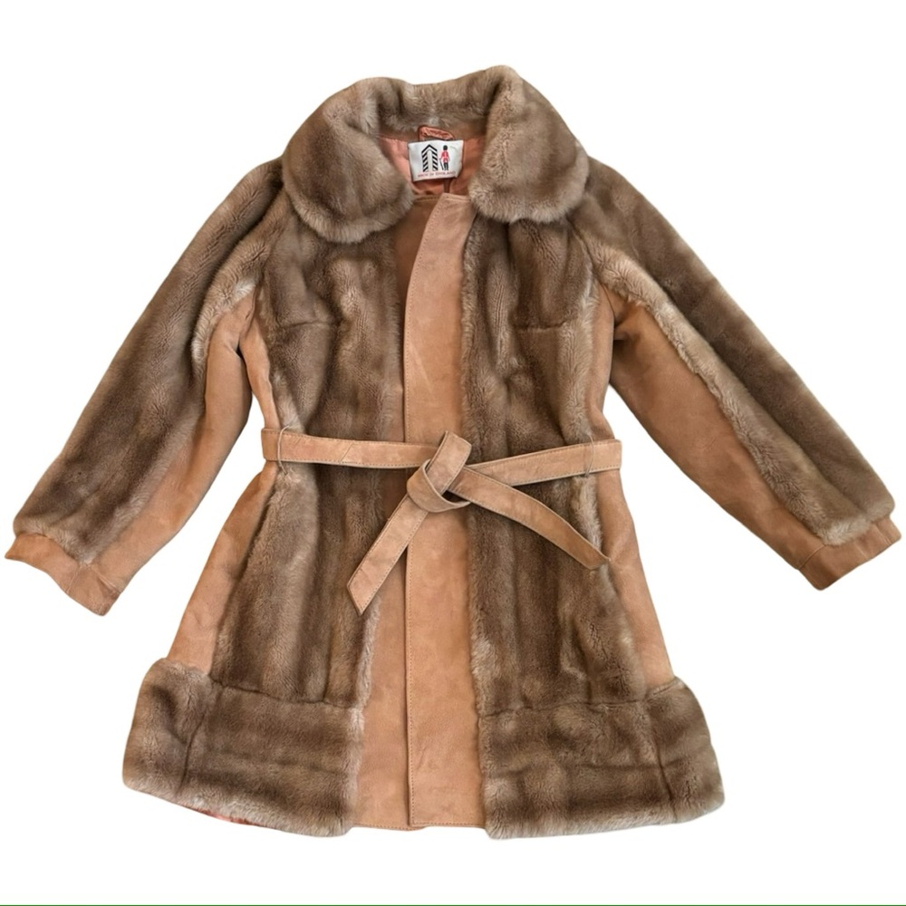Vintage Lilli Ann Coat London Leathers Faux Fur and Leather Details 60s 70s - Picture 16 of 16